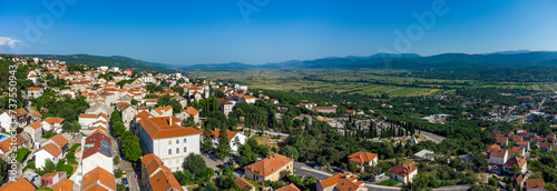 Imotski city in Croatia from above