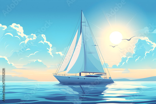 yacht at sea.excursions and walks in the sea