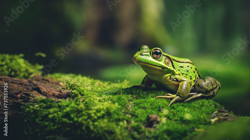 frog in the moss