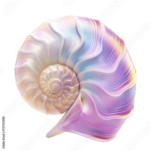 purple nautilus shell isolated 