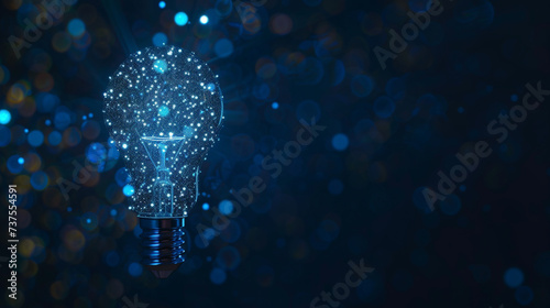 Neon Bulb Sparks. Generative AI