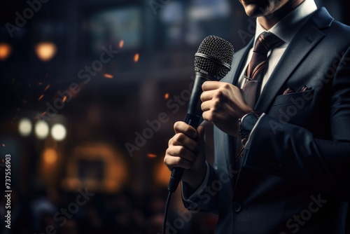 A journalist with a microphone, exploring stories, conducting interviews, and amplifying diverse perspectives through the power of audio storytelling in the dynamic world of media.