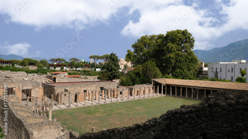 Quadriportico dei Teatri or Barracks of the Gladiators (Quadriportico of the Theaters or Barracks of the Gladiators) - Archaeological site of Pompeii, Italy