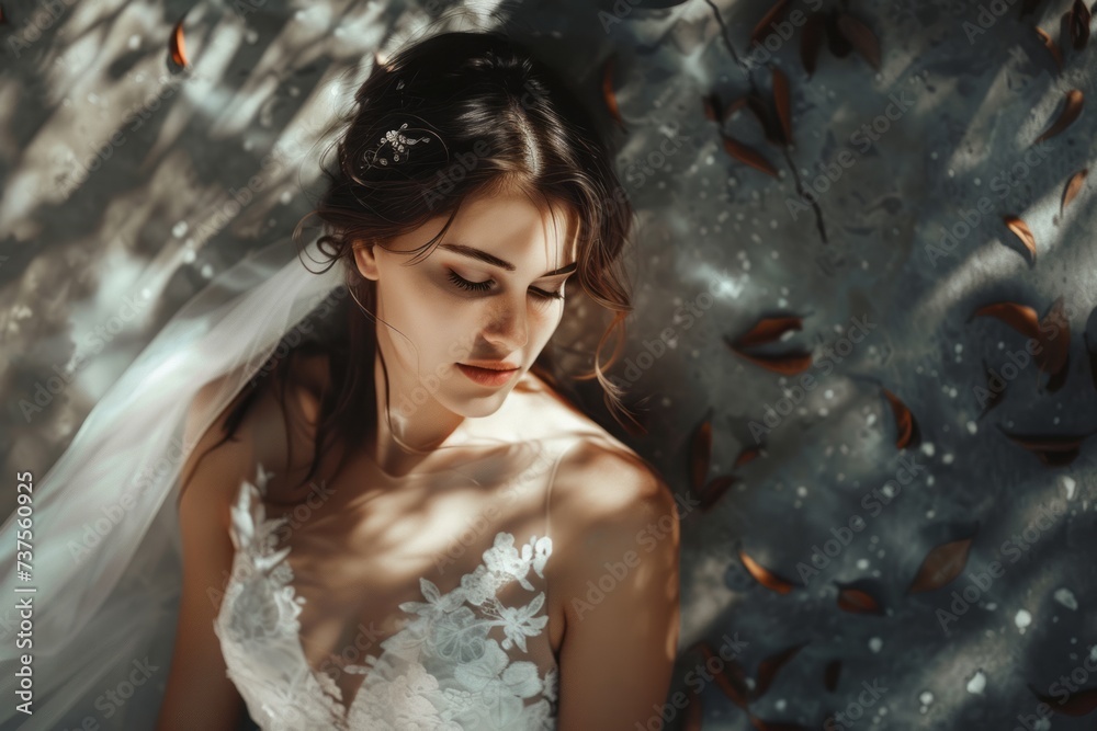 Woman in Wedding Dress Standing in Front of Tree Woman in Wedding Dress Standing in Front of Tree