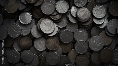 Background with coins is Charcoal color