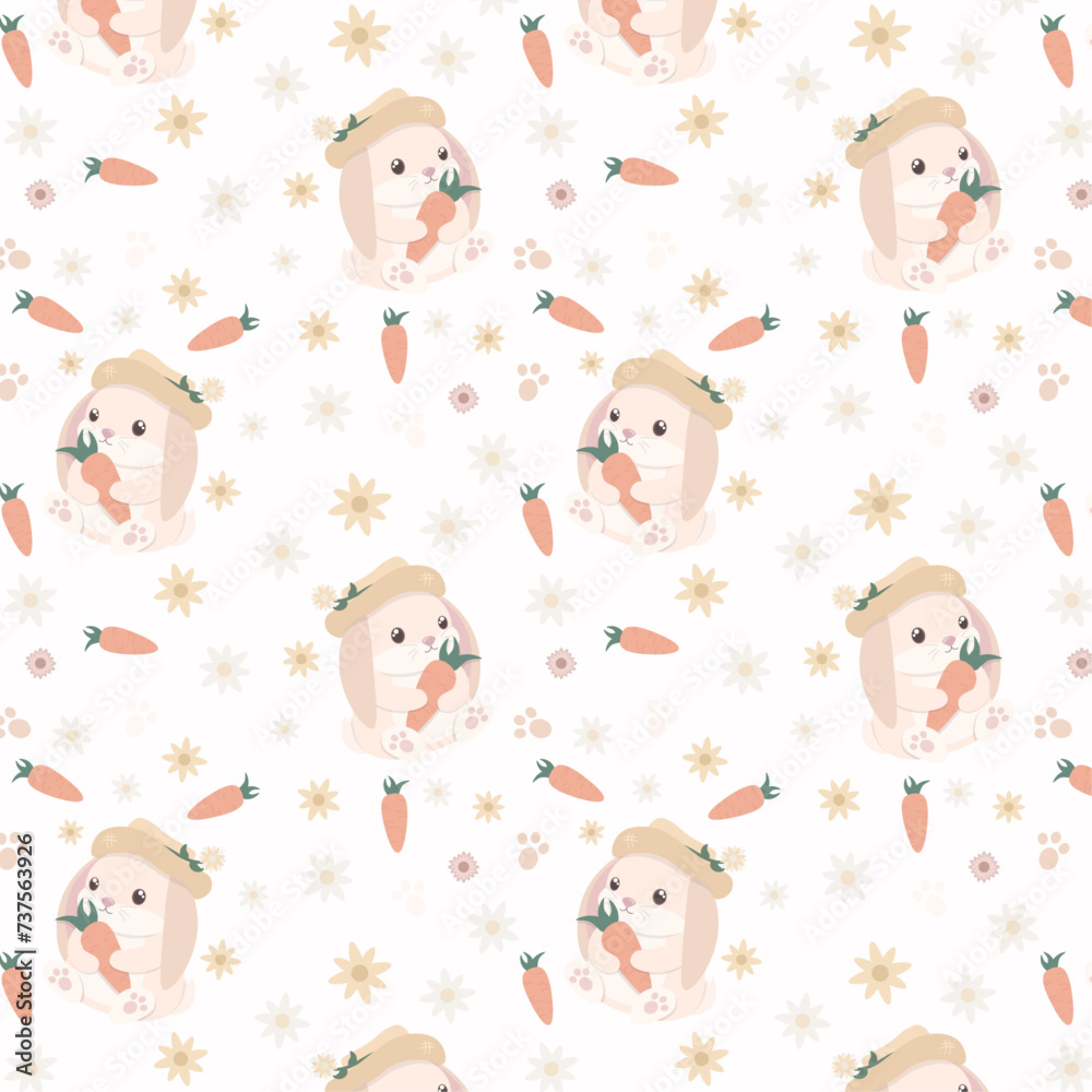 Cute pattern with rabbit Cute pattern with rabbit