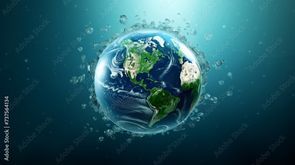 Fototapeta premium Earth Reflected in Water