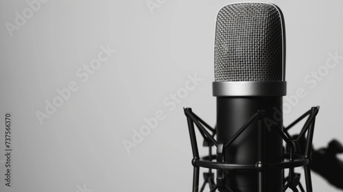 microphone in a recording studio generative ai