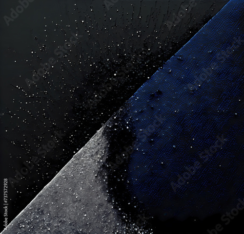 Abstract dynamic dispersion effect background for texture. Blue splashing particles. Concept of change  calm and serenity.