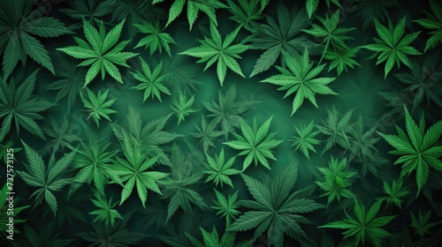 Background with Pista Green marijuana leaves