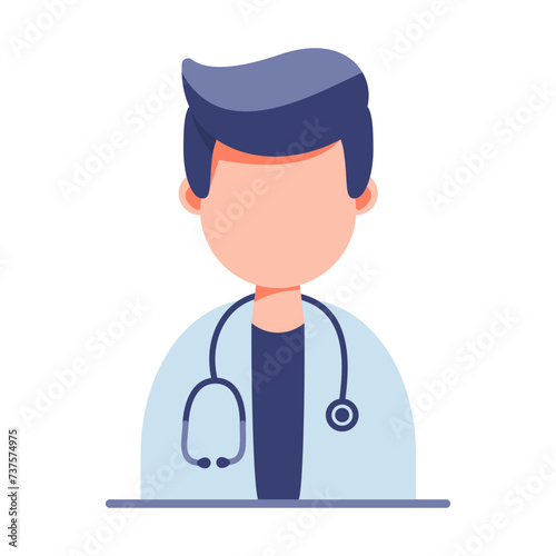 Hospital doctor icon. Isolated Vector Illustration on a white background