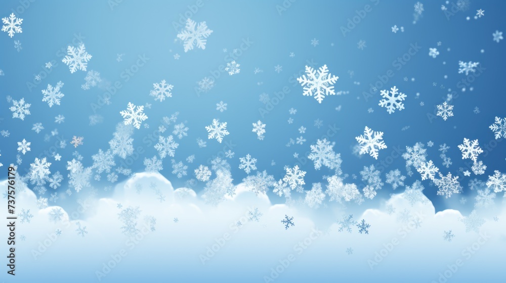 Background with snowflakes in Sky Blue color Background with snowflakes in Sky Blue color