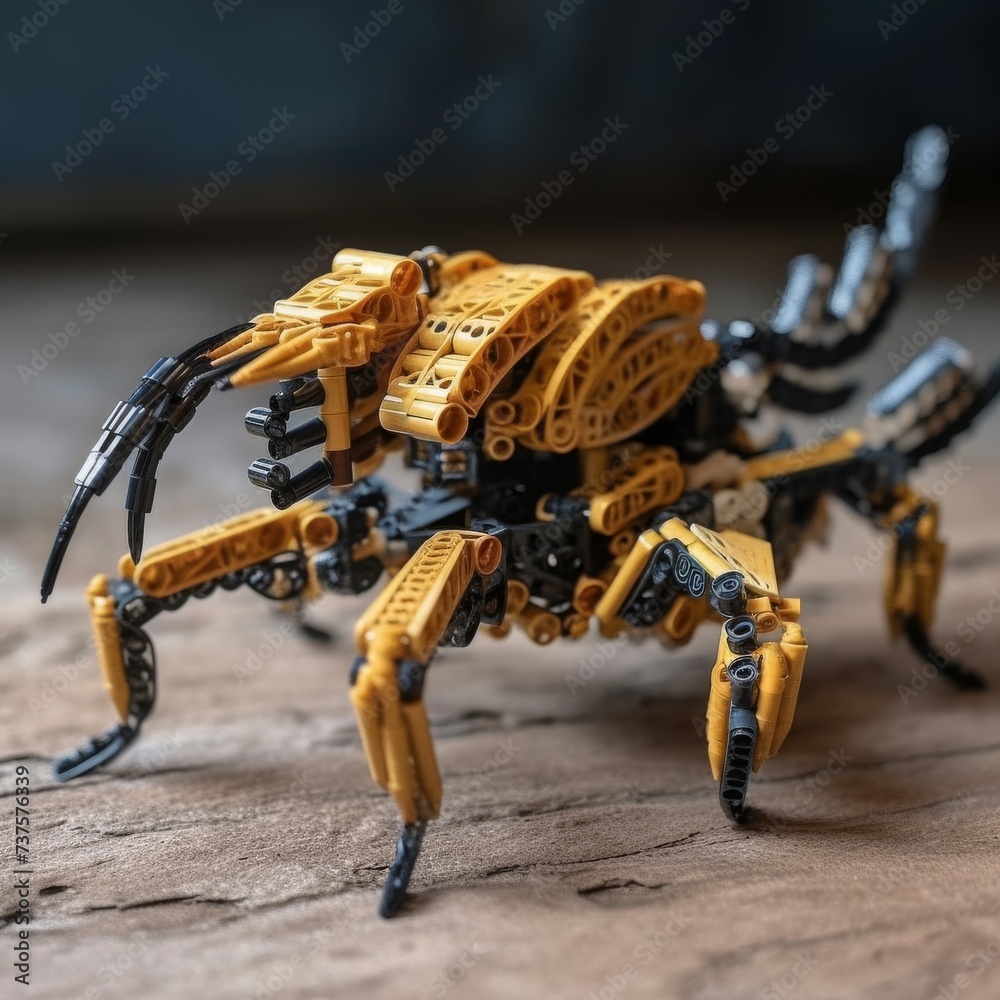 Fototapeta premium Mechanical Scorpion with Articulated Limbs and Pincers