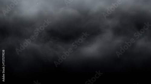 Black Color Fog Background.