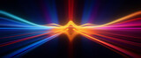 Vibrant abstract light explosion on a black background, signaling energy and technology Perfect for high-tech banners