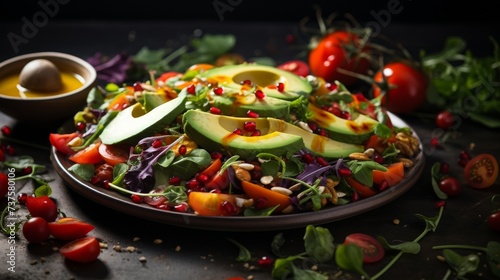 Plate of Avocado and Tomato Salad