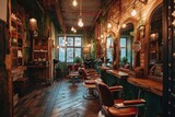 Vintage Chic: Inside a Trendy Barbershop & Hairdressing Salon