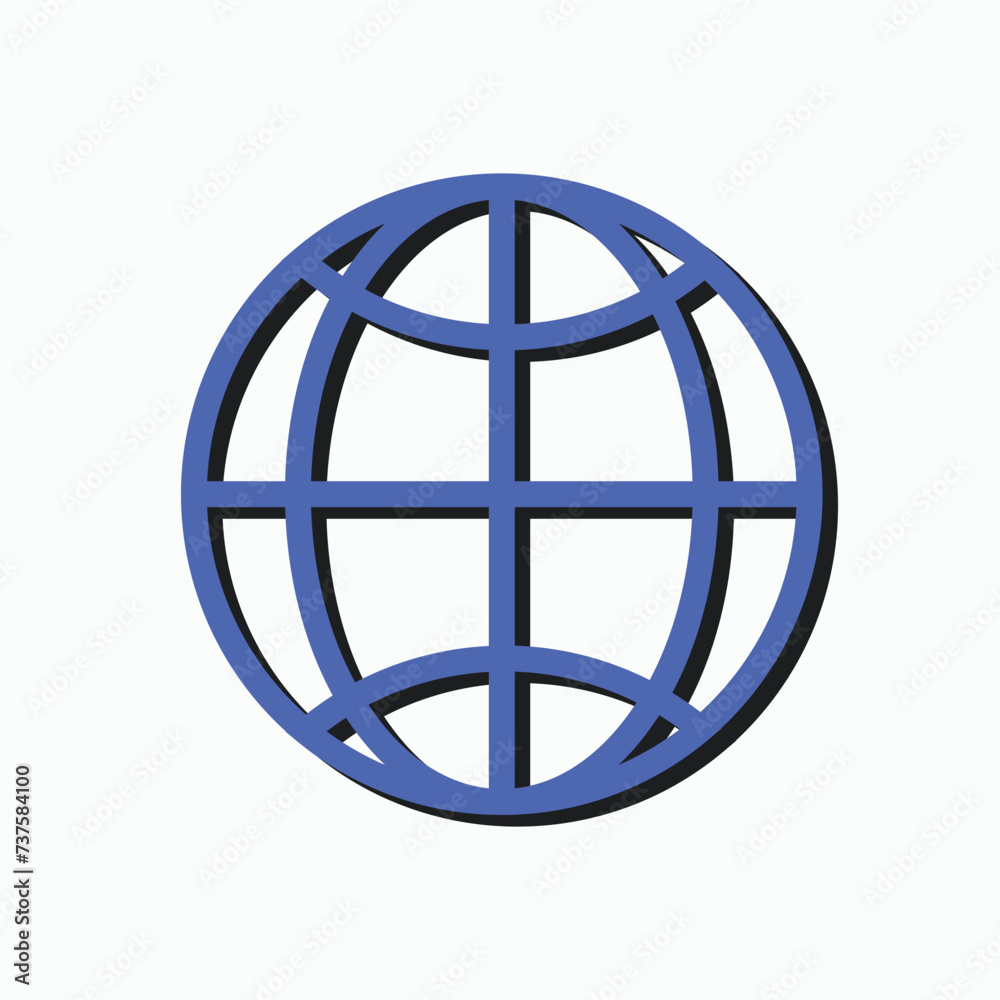 blue globe network internet connection icon blue globe network internet connection icon