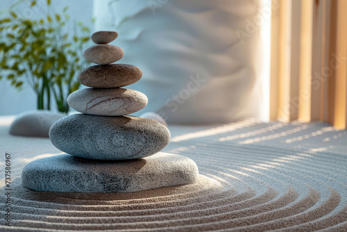 Fondo Zen relax con curvas suaves, centro de Yoga y Masajes Relajantes  photo