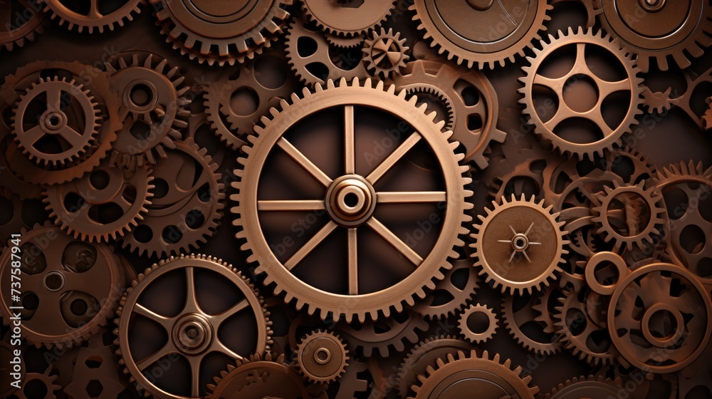 Gears Background in Brunette color. Gears Background in Brunette color.