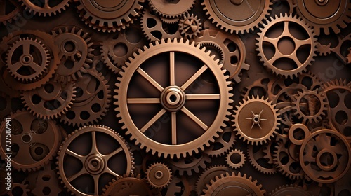 Gears Background in Brunette color.