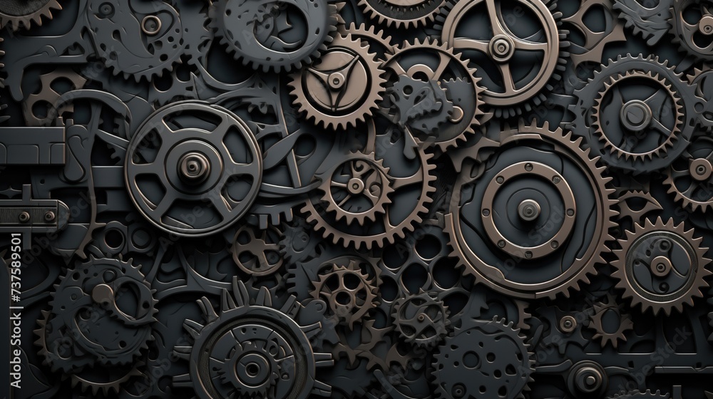 custom made wallpaper toronto digitalGears Background in Gray color