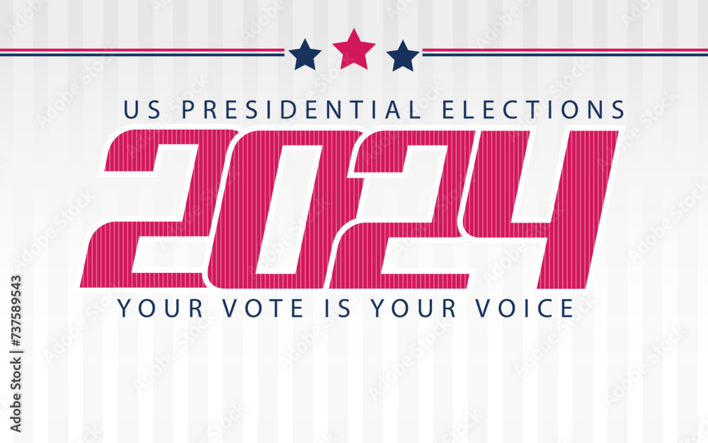 2024 us presidential election background template image, editable