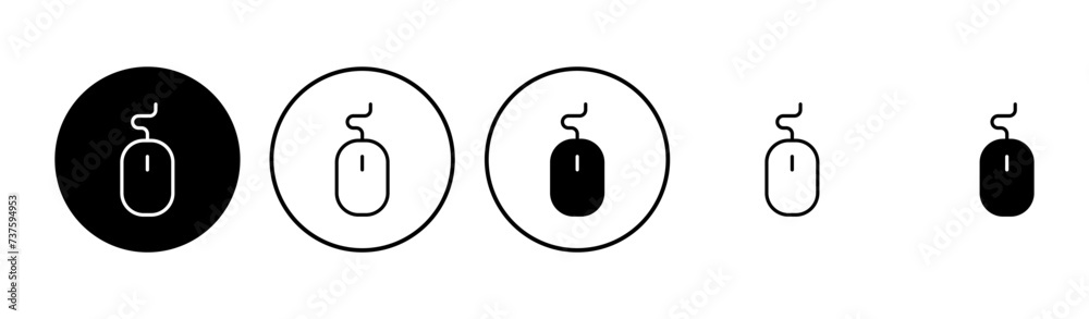 Mouse icon set. click icon vector. pointer icon vector. Mouse icon set. click icon vector. pointer icon vector.