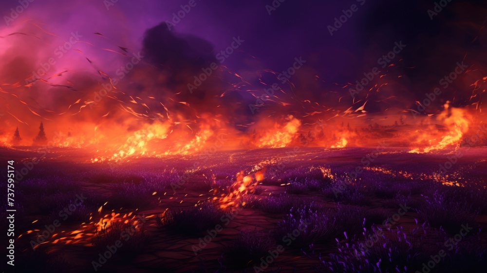 Lavender fire background. Lavender fire background.