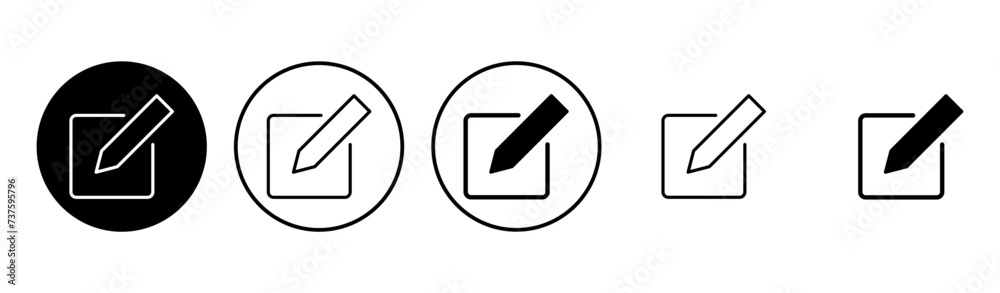 Edit icon set. edit document icon. edit text icon. pencil. sign up Edit icon set. edit document icon. edit text icon. pencil. sign up