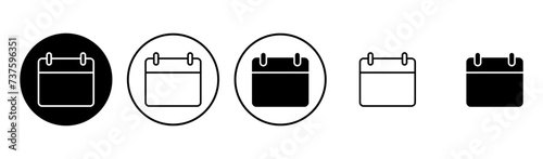 Calendar icon set. Calender symbol. calendar vector icon