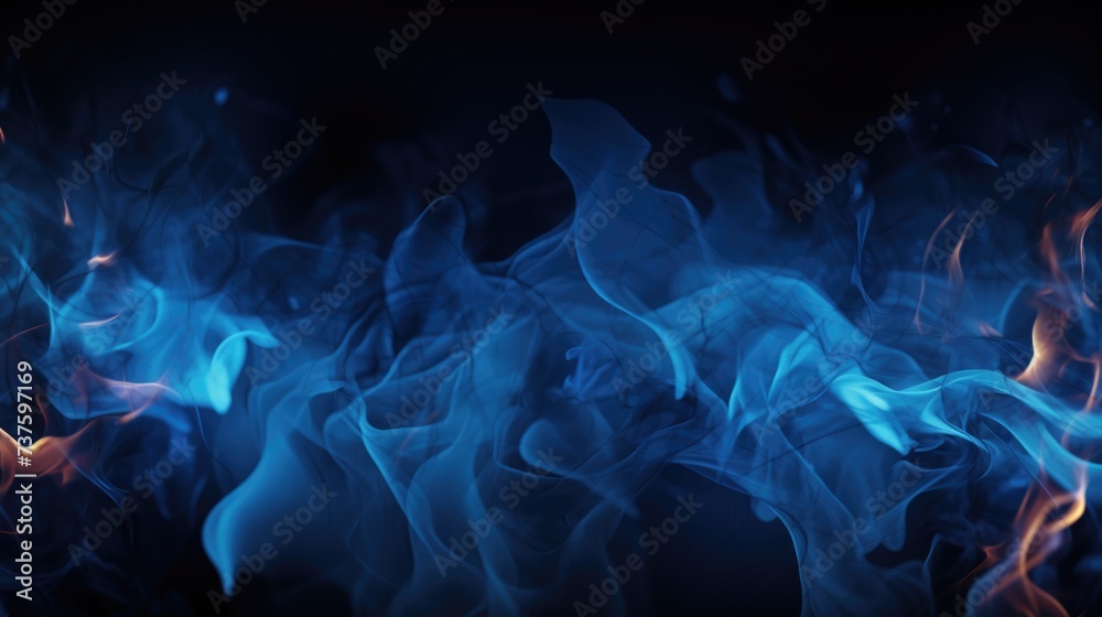 Fototapeta premium Navy Blue fire background