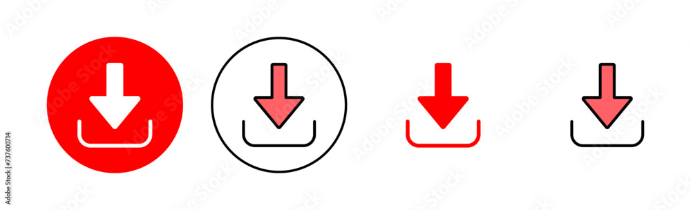 Download icon set illustration. Download sign and symbol Download icon set illustration. Download sign and symbol