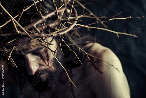 Symbolic image of Jesus Christ wearing a thorned crown, reflecting the weight of spiritual responsibility and sacrifice