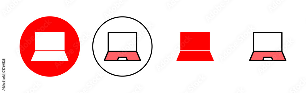 Laptop icon set illustration. computer sign and symbol Laptop icon set illustration. computer sign and symbol