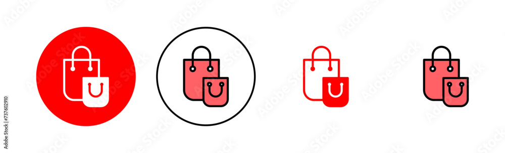 Shopping bag icon set illustration. shopping sign and symbol Shopping bag icon set illustration. shopping sign and symbol