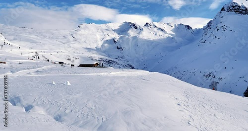 Les Eucherts La Roziere, Savoie, France. The ski area. photo