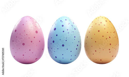 Set of easter eggs on white background. Easter illustration.
