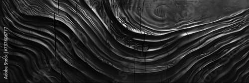 black background with a wave, generative AI