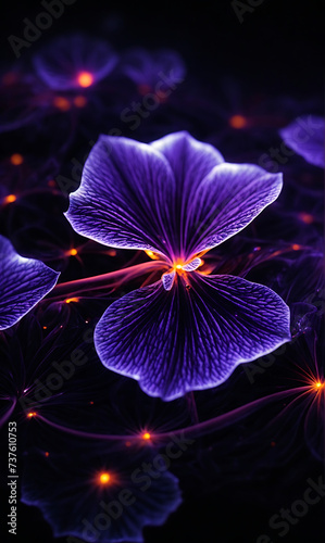 purple flower on black © Janitha