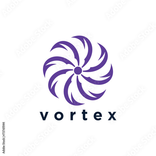 Vector vortex icon logo vector design template