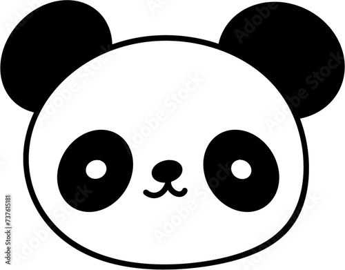 panda face vector