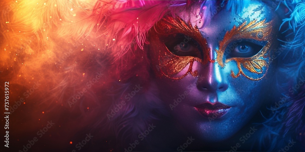 A sparkling abstract background for Mardi Gras or a carnival with pink, blue, purple and gold colors. A sparkling abstract background for Mardi Gras or a carnival with pink, blue, purple and gold colors.