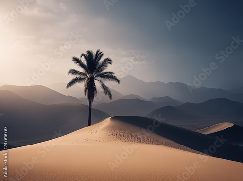 Palm trees in the desert