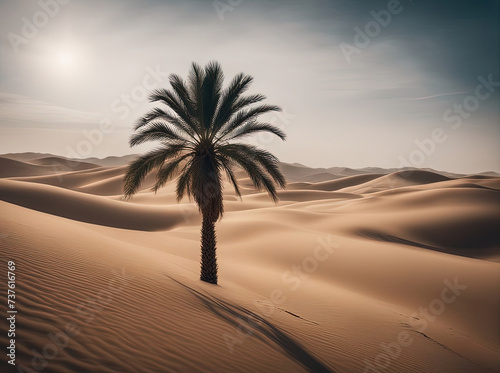 Palm trees in the desert