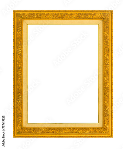 Isolated photo frame on white background surface