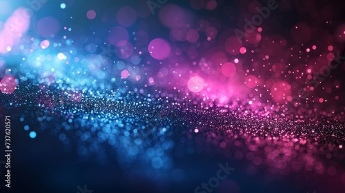 Abstract Pink and Blue Bokeh Lights Background for Festive or Luxury Themes