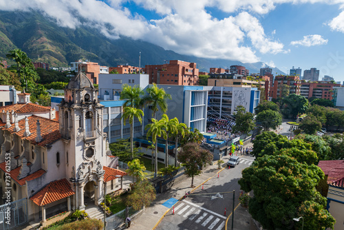 Caracas, Venezuela, 01.28.2024: view of Campo Alegre (Chacao) with 