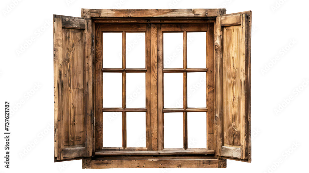 Rural wooden window, cut out - stock png. Rural wooden window, cut out - stock png.