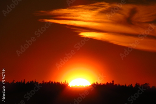 sunset in the mountains